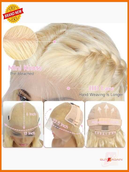 200 Density 13x6 HD Lace Front Wig Human Hair Body Wave Glueless Pre Plucked main image 5